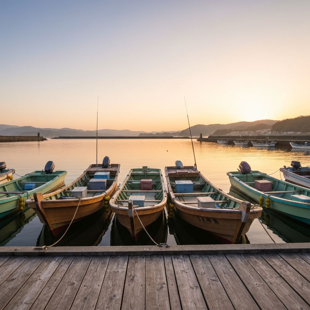 Japanese fishing dock operations